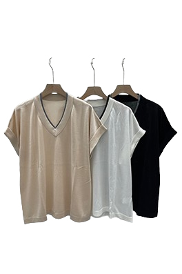 【ブルネロクチネリ】レディース 半袖Tシャツ  LAT0143