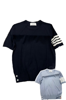 【トムブラウンタイプ】レディース　ニット 半袖Tシャツ LAT0342