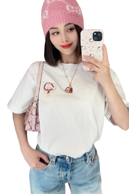 【グッチタイプ】レディース 半袖Tシャツ LAT0351