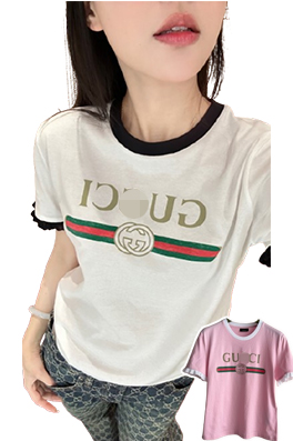 【グッチタイプ】レディース 半袖Tシャツ LAT0352