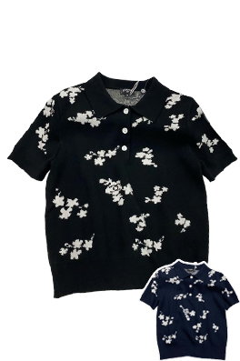 【C-BRAND】レディース ニット 半袖ポロシャツ LAT0360