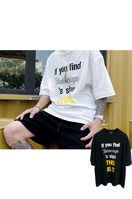 【バレンシアガ】  高品質 メンズ レディース 半袖Tシャツ  aat10295
