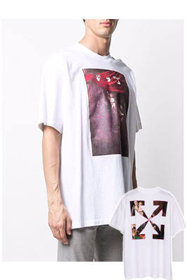 【オフホワイト】メンズ レディース 半袖Tシャツ  aat10346