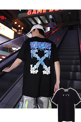 【オフホワイト】メンズ レディース 半袖Tシャツ  aat10386
