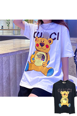 【グッチ】×【ノースフェイス 】メンズ レディース 半袖Tシャツ  aat10750