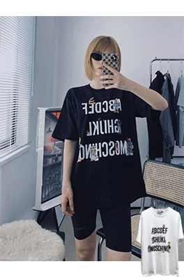 【MOSCHINO】メンズ レディース 半袖Tシャツ  aat10765