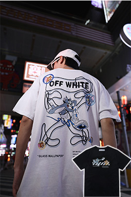 【オフホワイト】メンズ レディース 半袖Tシャツ  aat10821