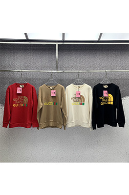 【グッチ】×【ノースフェイス 】メンズ レディース 長袖　スウェットTシャツ   aat10970