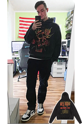 【REPRESENT】 フード Tシャツ パーカー aat11499