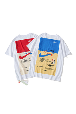 【オフホワイト】×【ナイキ】メンズ レディース 半袖Tシャツ aat11749