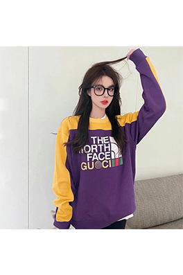 【グッチ】×【ノースフェイス】メンズ レディース 長袖　スウェットTシャツ aat11796