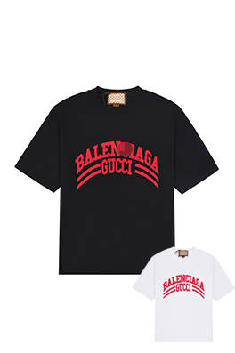 【グッチ】×【バレンシアガ】メンズ レディース 半袖Tシャツ aat12074