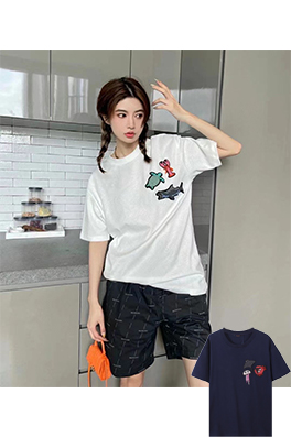 【ルイヴ*トン】メンズ レディース 半袖Tシャツ aat12076