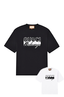 【グッチ】×【バレンシアガ】メンズ レディース 半袖Tシャツ aat12261