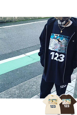 【アルアルアル123】×【フィアオブゴッド】メンズ レディース 半袖Tシャツ  aat12698