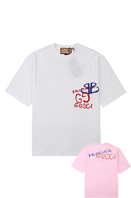 セカンドブランド / 【グッチ】×【バレンシアガ】メンズ レディース 半袖Tシャツ aat12724