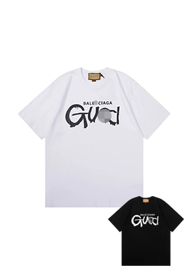 【バレンシアガ】×【グッチ】メンズ レディース 半袖Tシャツ  aat13291