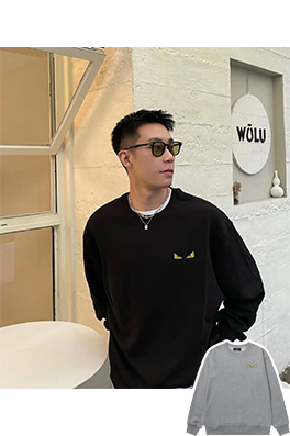 【フェンディ】メンズ レディース 長袖　スウェットTシャツー   aat13531