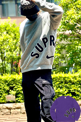 【シュプリーム】×【ナイキ】メンズ レディース 長袖　スウェットTシャツー  aat13622