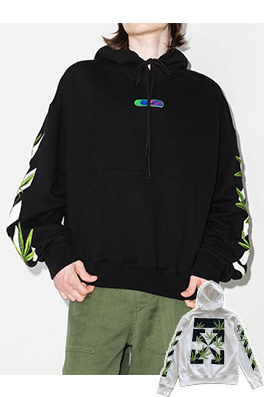 【オフホワイト】フード Tシャツ パーカー  aat13670