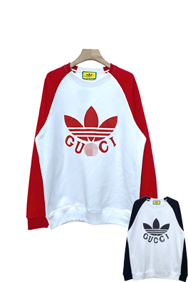 【グッチ】×【アディダス】メンズ レディース 長袖　スウェットTシャツ  aat13749