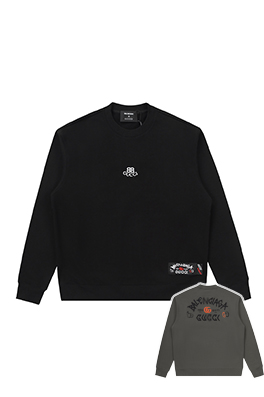 【バレンタイプ】×【グッチタイプ】メンズ レディース 長袖　スウェットTシャツ  aat14035
