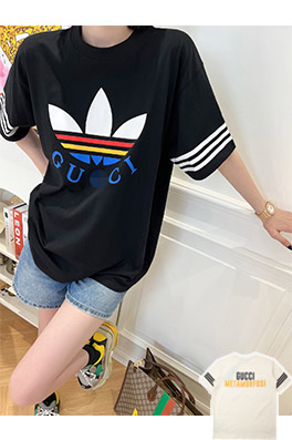 【グッチ】×【アディダス】メンズ レディース 半袖Tシャツ  aat14052