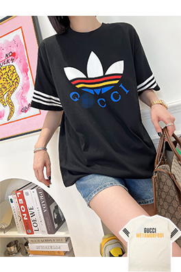 【グッチ】×【アディダス】メンズ レディース 半袖Tシャツ   aat14101