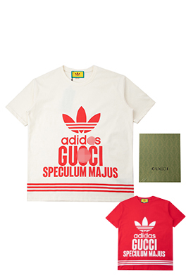 【グッチ】×【アディダス】メンズ レディース 半袖Tシャツ  aat14163