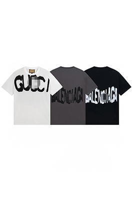 【グッチ】×【バレンシアガ】メンズ レディース 半袖Tシャツ  aat14237