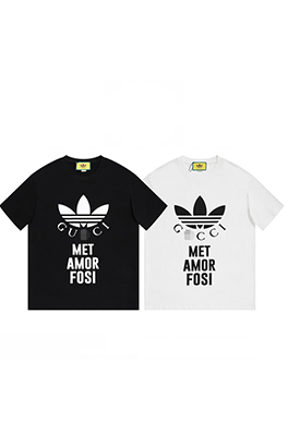 【アディダス】×【グッチタイプタイプ】メンズ レディース 半袖Tシャツ  aat14288