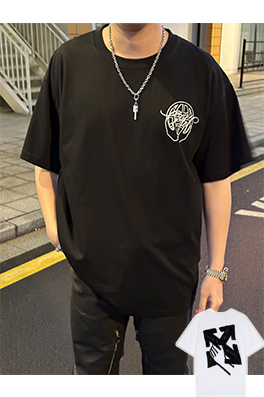 【オフホワイトタイプ】メンズ レディース 半袖Tシャツ  aat14613
