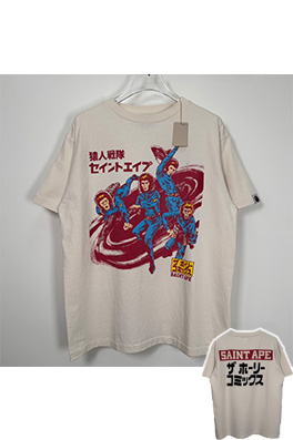 【エイプ】×【セント マイケル】メンズ レディース 半袖Tシャツ  aat15267