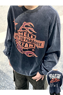 【HELLSTAR】メンズ レディース 長袖Tシャツ  aat15467