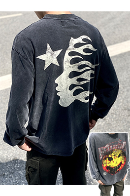 セカンドブランド / 【HELLSTAR】メンズ レディース 長袖Tシャツ aat15470