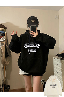 【セリーヌタイプ】メンズ レディース フード Tシャツ パーカー  aat15851