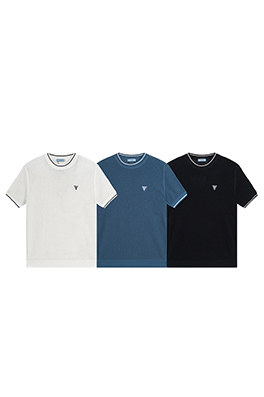 【プラダタイプ】メンズ レディース ニット半袖Tシャツ   aat18347