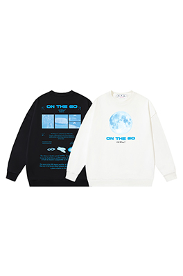 【オフホワイトタイプ】メンズ レディース 長袖　スウェットTシャツ    aat18619