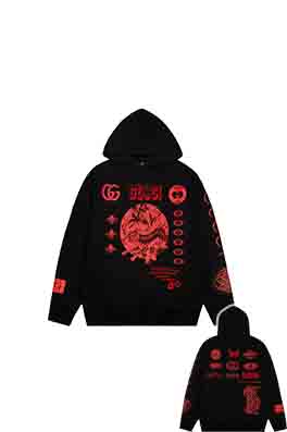 【グッチタイプ】 フード Tシャツ パーカー    aat19154