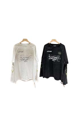 【PANQ】メンズ レディース 長袖Tシャツ     aat19248