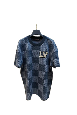 【ヴィトンタイプ】メンズ レディース ニット半袖Tシャツ     aat19975