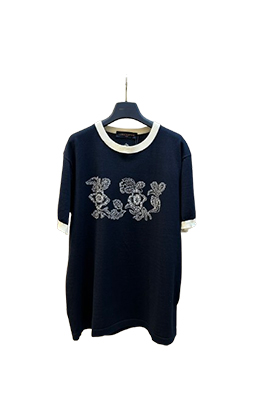 【ヴィトンタイプ】メンズ レディース ニット半袖Tシャツ     aat19976