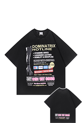 【ヴェトモン】メンズ レディース 半袖Tシャツ    aat20699