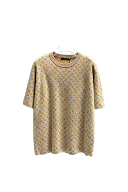 【ヴィトンタイプ】メンズ レディース ニット半袖Tシャツ    aat20857