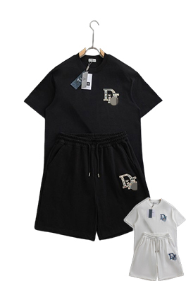 【ディオールタイプ】セットアップ　半袖Tシャツ スウェット パンツ    aat20981