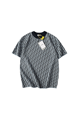 【ディオールタイプ】メンズ レディース ニット半袖Tシャツ    aat21062