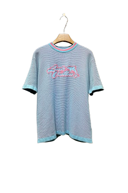 【ヴィトンタイプ】メンズ レディース ニット半袖Tシャツ    aat21168