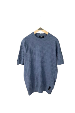 【フェンディタイプ】メンズ レディース ニット半袖Tシャツ    aat21172