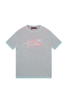 【ヴィトンタイプ】メンズ レディース ニット半袖Tシャツ  aat21316