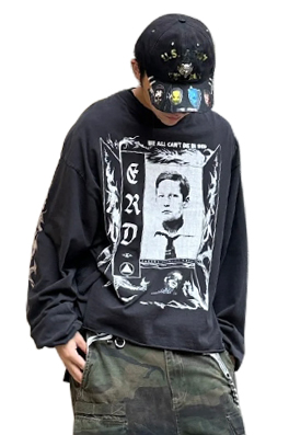 【ERD】メンズ レディース 長袖 Tシャツ  aat21364
